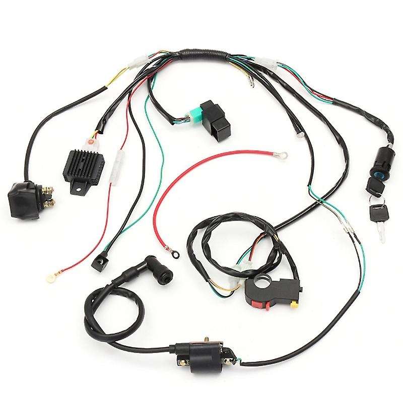 Electrics Stator Coil CDI Wiring Harness Solenoid Relay for 4Stroke ATV 50Cc-125Cc Pit Quad Dirt Bik