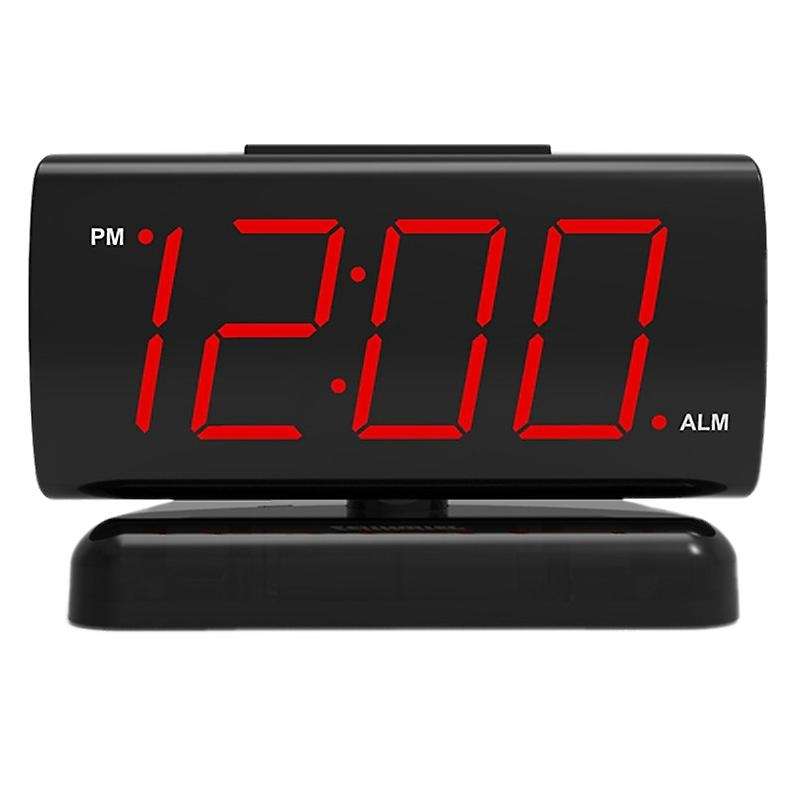 Electronic Alarm Clock with 1.8-Inch Display 90 Degree Rotatable Base,Brightness/Volume Adjustment F