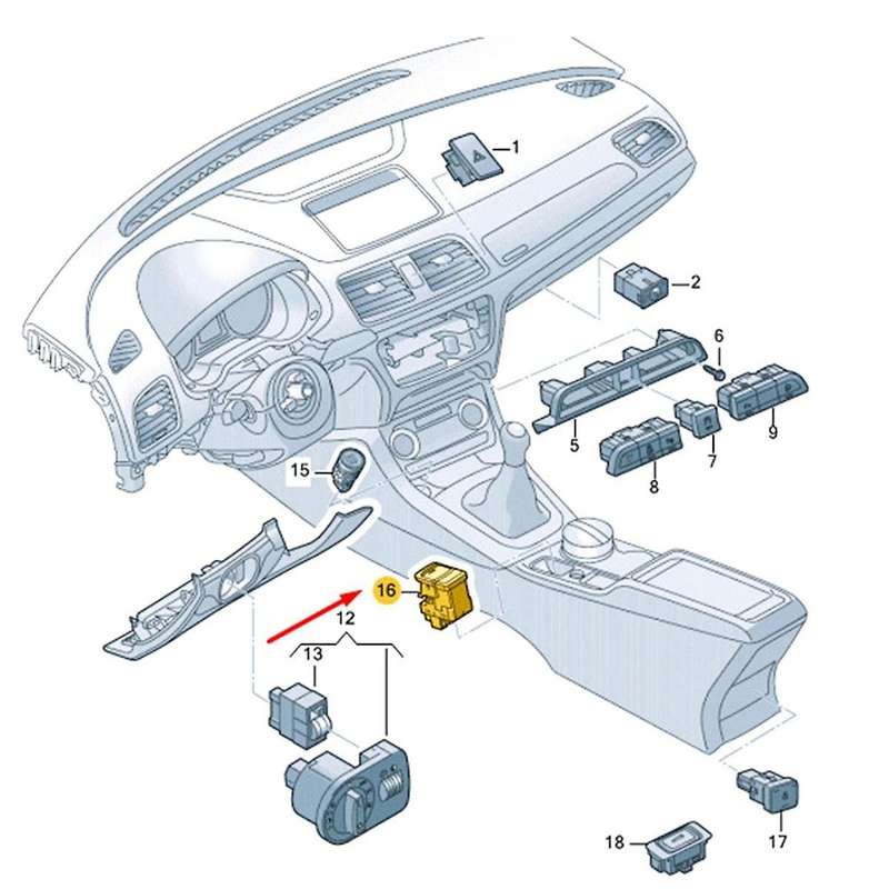 Electronic Auto Hand Brake Button Parking Brake EPB Switch 8U0927225G 4K1713111B for Q3 8U