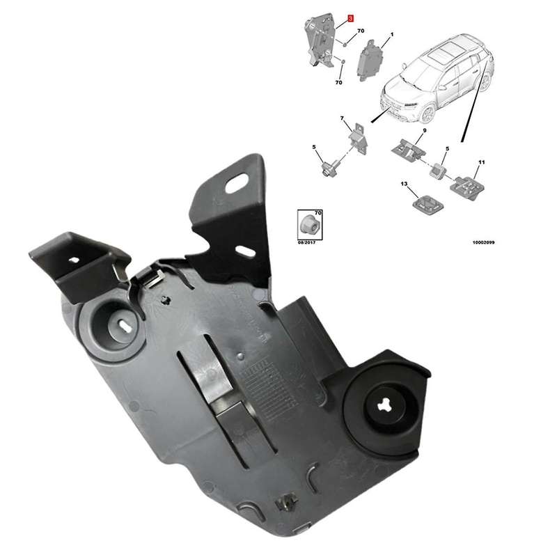 Electronic Control Box Bracket, 360ACC Bracket, 9811750080 for 4008 5008 508L C5 DS7