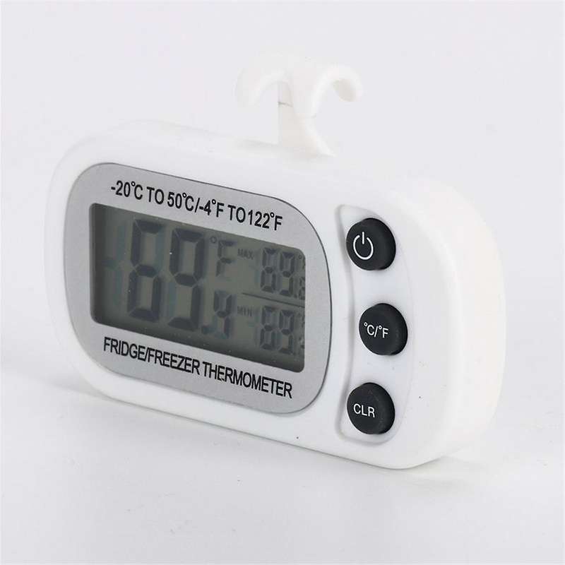 Electronic Digital Refrigerator Thermometer LCD Screen Fridge Freezer Temperature with Hook High & L