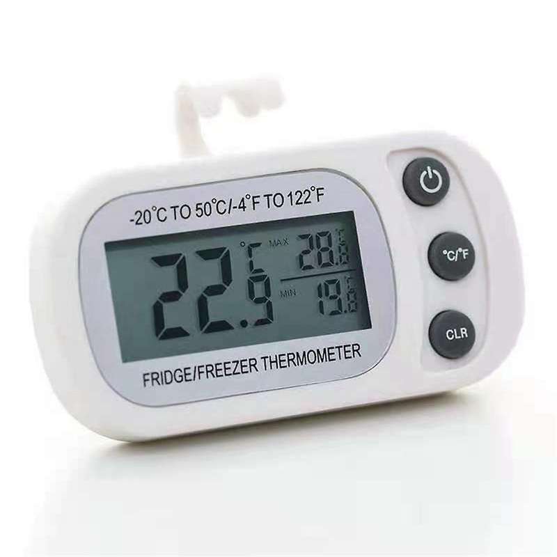 Electronic Digital Refrigerator Thermometer LCD Screen Fridge Freezer Temperature with Hook High & L