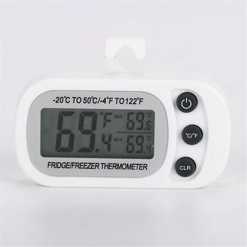 Electronic Digital Refrigerator Thermometer LCD Screen Fridge Freezer Temperature with Hook High & L