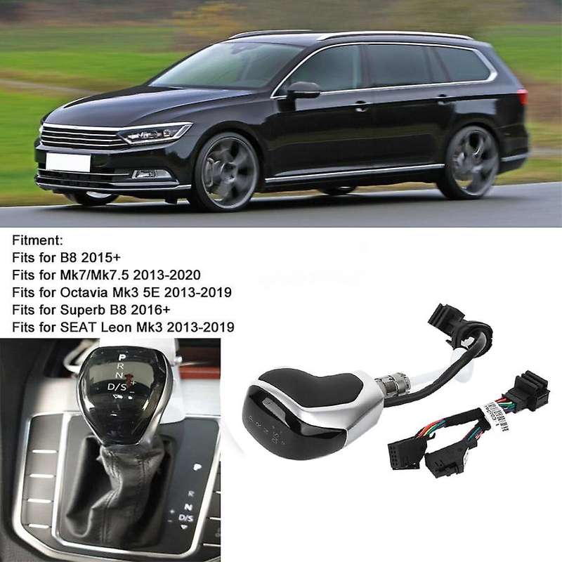 Electronic LED Gear Shift Knob Shift Lever Handball with Wire for B8 Golf 7 Mk7/Mk7.5 Mk3