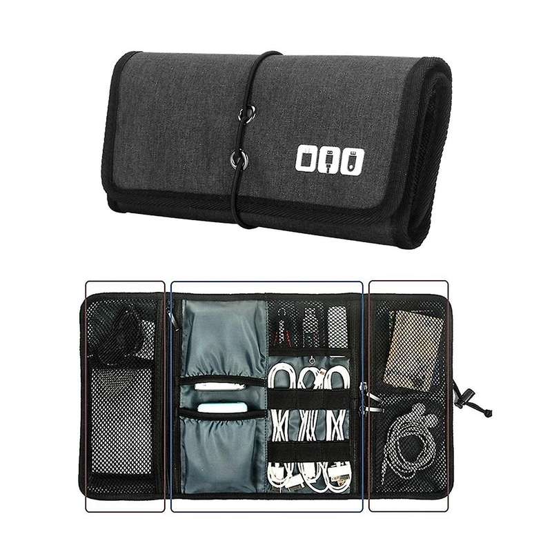 Electronic Organizer Cord Pouch, Travel Cable Charger Bag Organizer Carrying Case for Power Bank USB