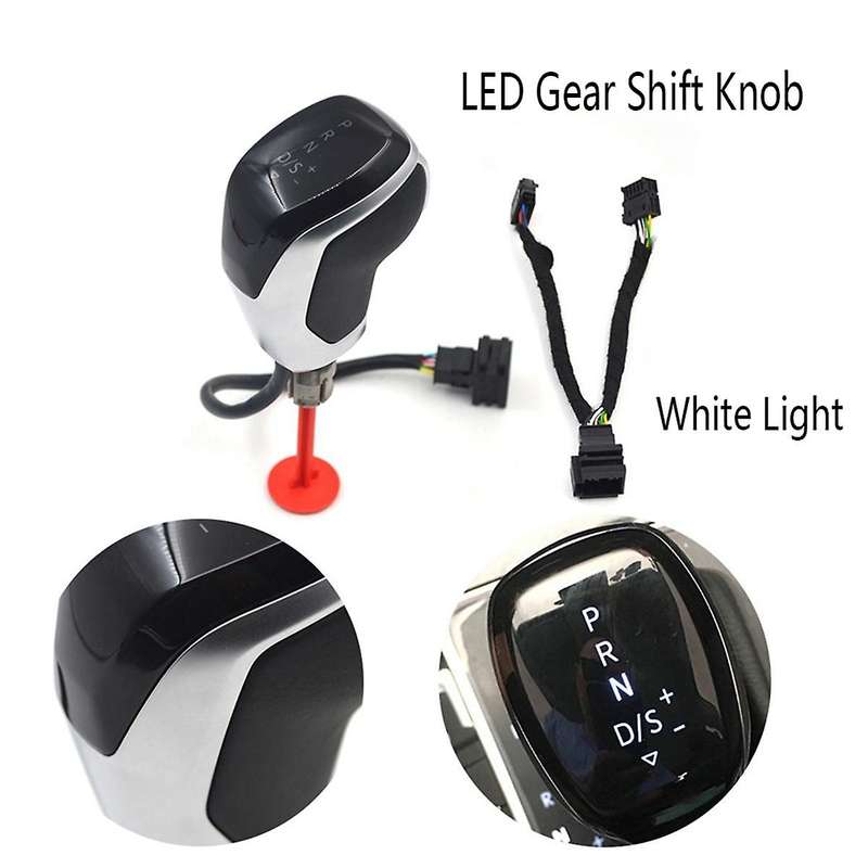 Electronic Shift Handle Led Gear Shift Knob for Golf Mk6 Mk7 B7 B8 Mk2 A White Light