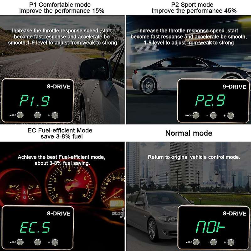 Electronic Throttle Controller 9 MODE Pedal Accelerator Fuel-Efficient for 2005-2019