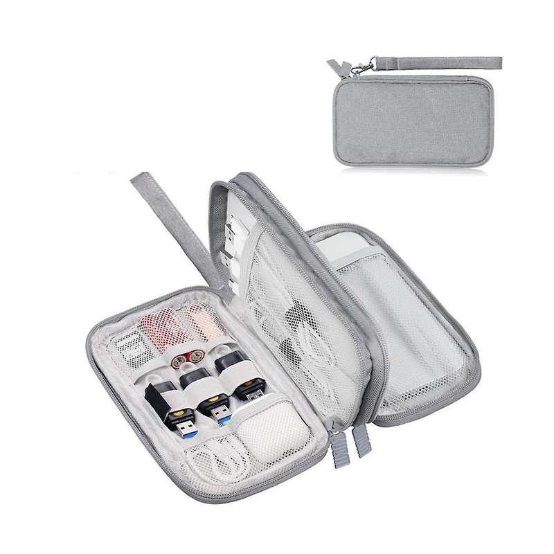 Electronics Organizer,travel Cord Organizer Bag,water Resistant Double Layers Pouch Carry Case For