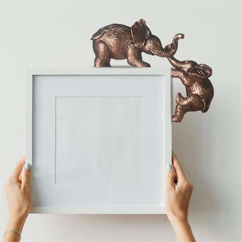 Elephant Figurines Elephant Statue Home Decor, Resin Elephant Sculpture Modern Collections Figurines