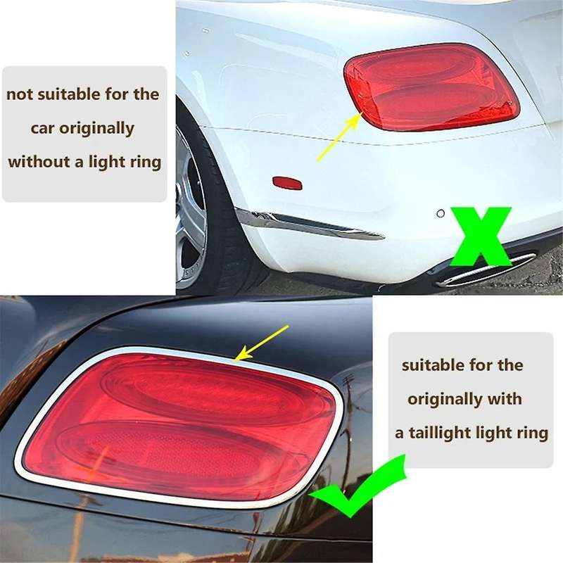 Electroplated Bright Strip Tail Light Frame Rear Light Sticker for GT 6.0 12-15 Decoration Accessori