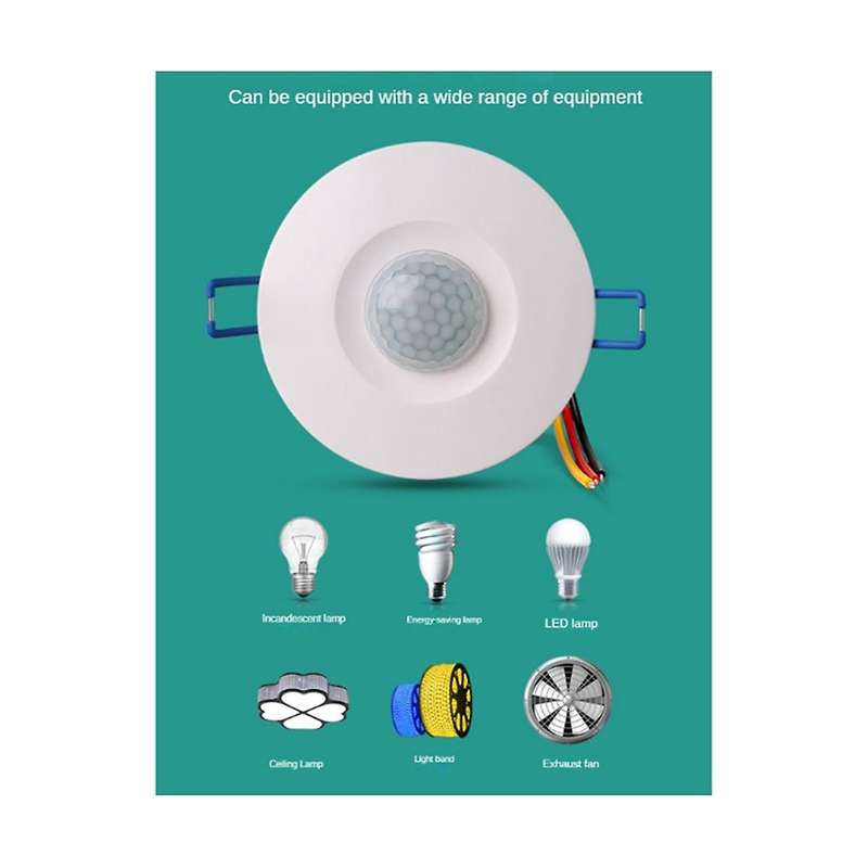 Embedded Human Body Sensor Switch 220v Three-wire Household Led Lights Fan Multifunction Delayed Ti