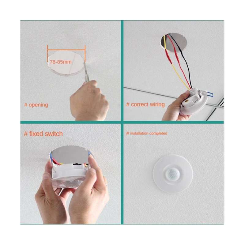 Embedded Human Body Sensor Switch 220v Three-wire Household Led Lights Fan Multifunction Delayed Ti
