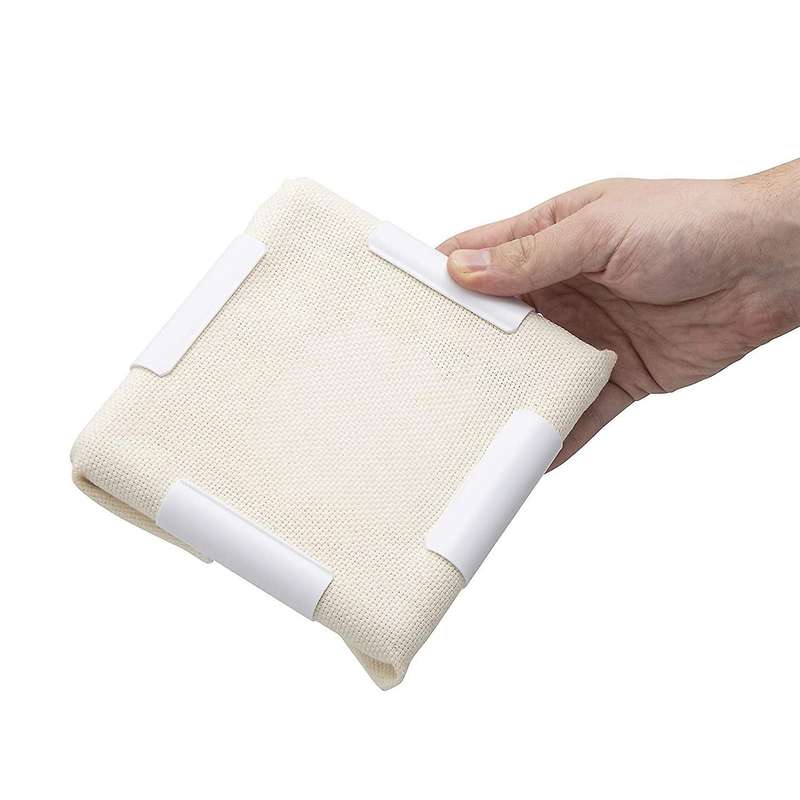 Embroidery Clip Frame 6 Inch Square Frames with Embroidered Fabric Cloth Household DIY Craft Sewing