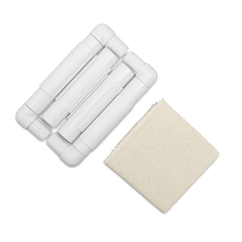 Embroidery Clip Frame 6 Inch Square Frames with Embroidered Fabric Cloth Household DIY Craft Sewing