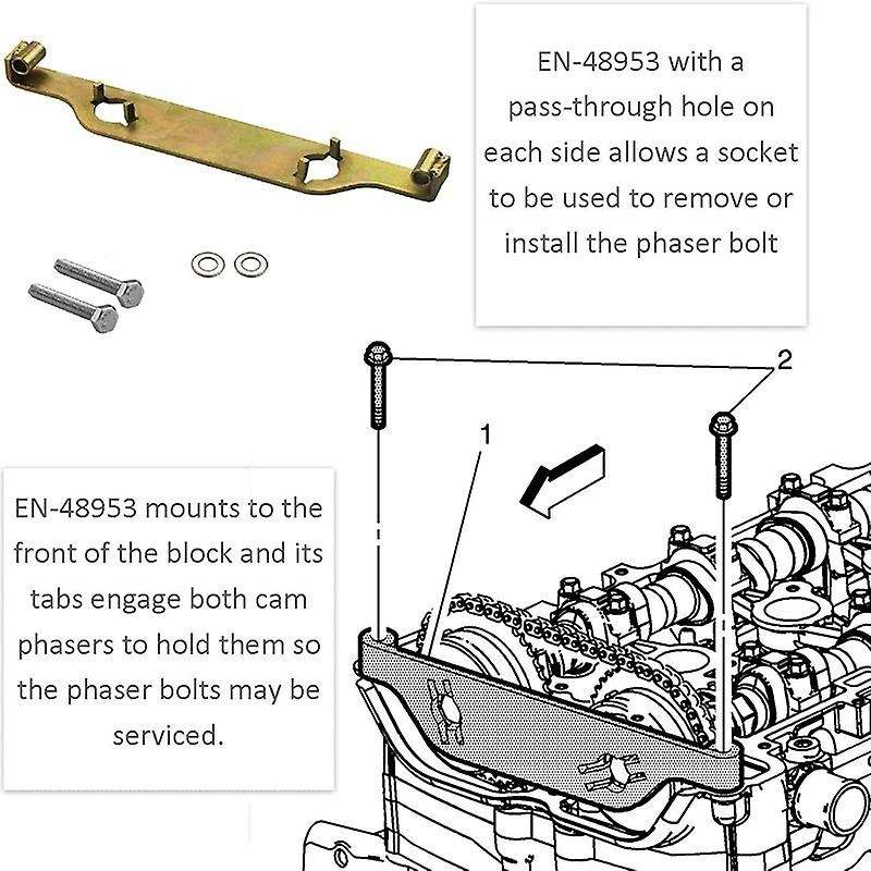 EN 48953 Cam Phaser Retainer/Camshaft Actuator Locking Tool for 2010 2010 Terrain