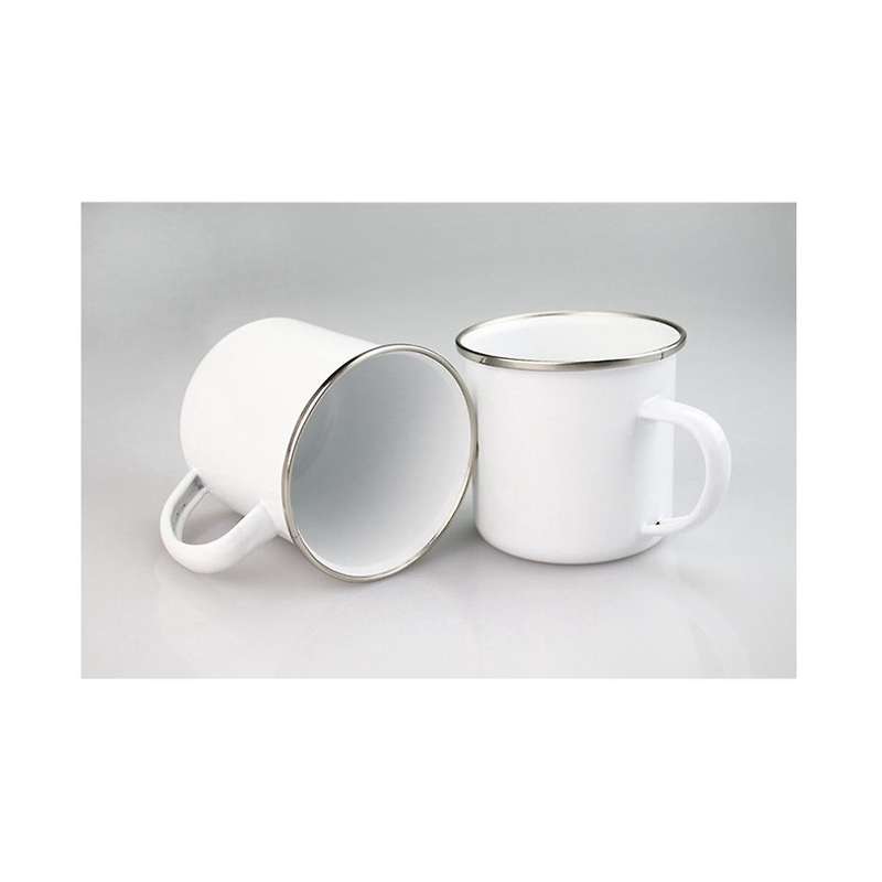 Enamel Mugs - Drinking Mugs Made Of Enamelled Stainless Steel - Tea Pot - Coffee Mug for Outdoors A