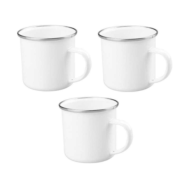 Enamel Mugs - Drinking Mugs Made Of Enamelled Stainless Steel - Tea Pot - Coffee Mug for Outdoors A