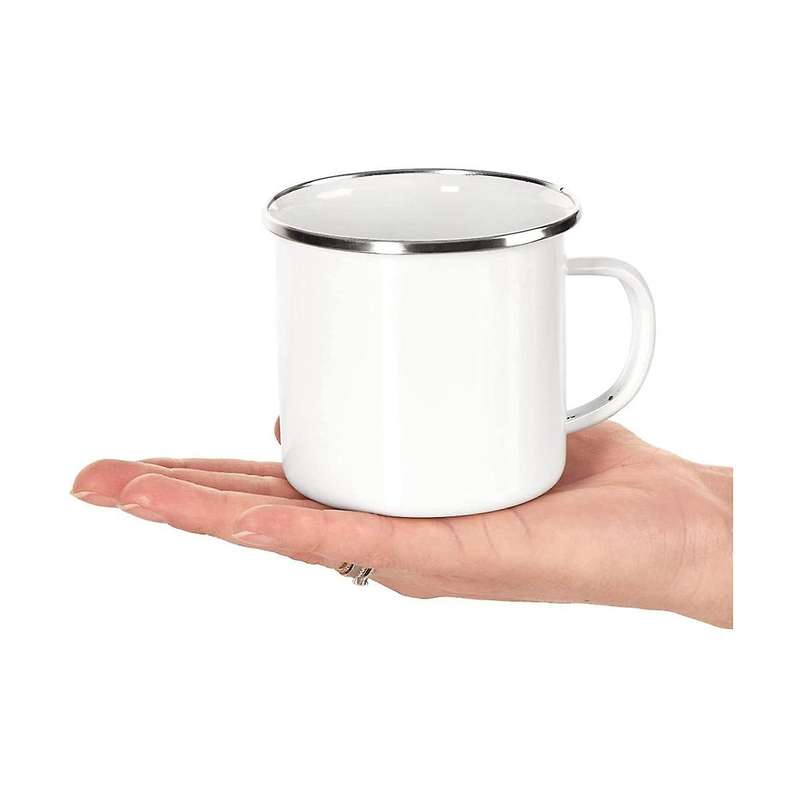 Enamel Mugs - Drinking Mugs Made Of Enamelled Stainless Steel - Tea Pot - Coffee Mug for Outdoors A