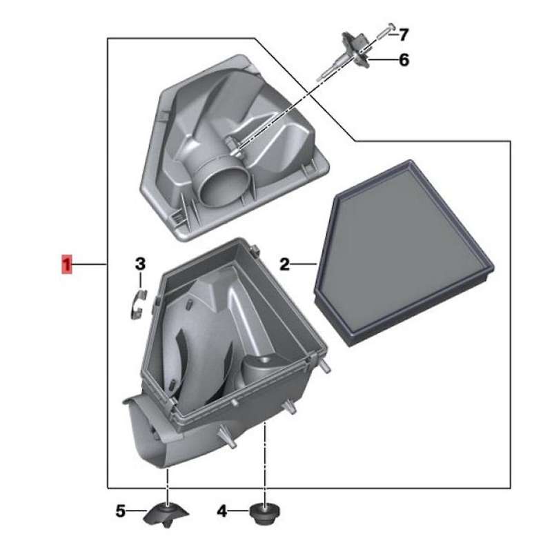 Engine Air Intake Filter Housing Box Assembly 13718580424 for 2 3 4 Series 2019-2024 G20 G21 G28 G22
