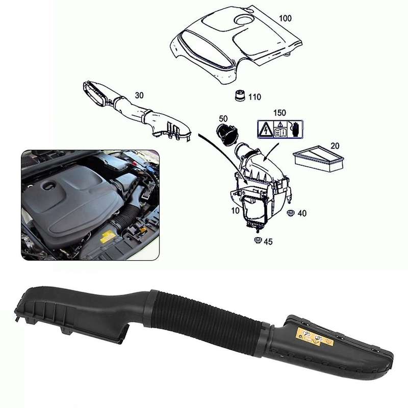 Engine Air Intake Duct Hose for Cla250 Gla45 Air Cleaner Intake Inlet Hose A2700900382 A2700900100
