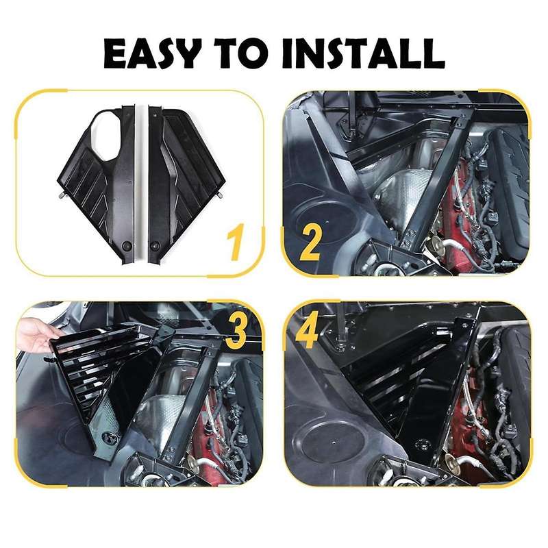 Engine Bay Panel Cover for C8 2020-2023 Rear Engine Case Cover Guards Accessories,Black