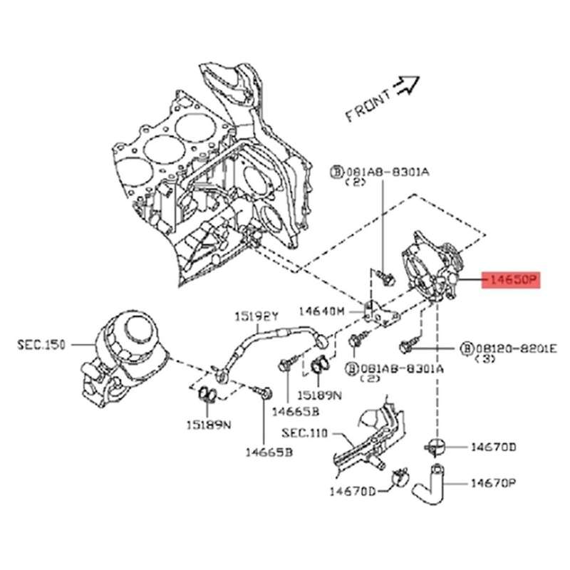 Engine Brake Vacuum Pump Assembly for Navara D40/ R51 2005-2012 14650-eb70a 114650-eb300