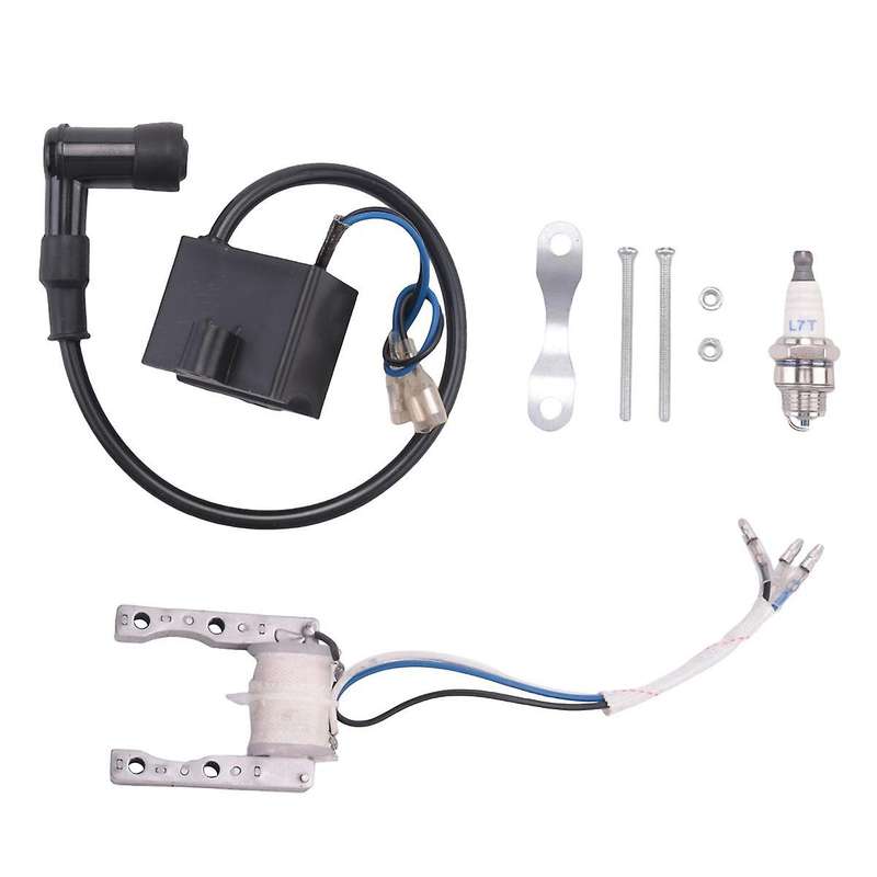 Engine CDI Ignition Coil Stator Coil Spark Plug Kit for 2 Stroke 49Cc 50Cc 60Cc 80Cc Motor Bike Bic