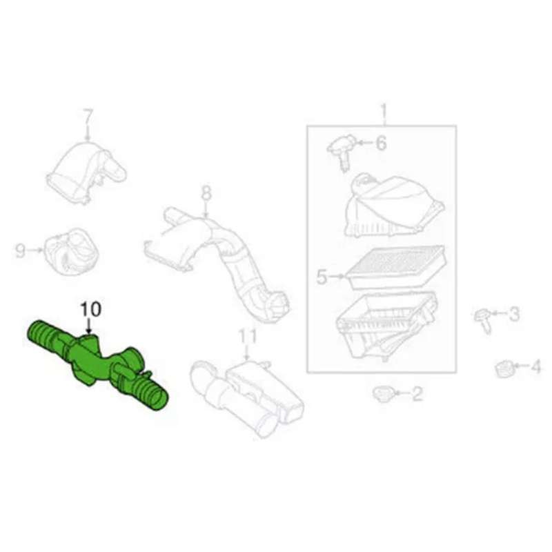 Engine Coolant Air Intake Tube Hose C2D17107 C2Z17820 for XJ 2010- XF 2009-2015 3.0L