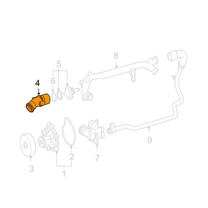 Engine Coolant Thermostat Housing for - S204 W203 W204 CL203 C230 2712001256