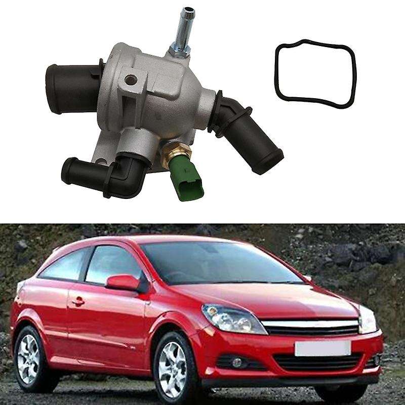 Engine Coolant Water Outlet Thermostat with Housing Assembly for Opel H Astravan MK5 D MK3