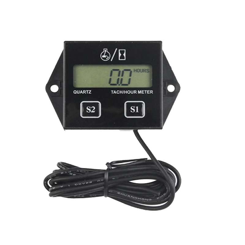Engine Digital Display Tach Hour Meter Gauge Inductive Speedometer Car Stroke Tachometer Motorcycle
