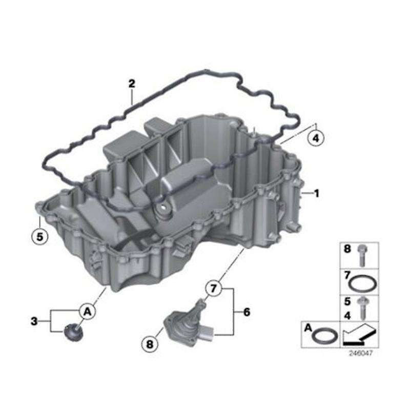 Engine Oil Gasket 11137627512 for BM W Z4 328I 2-15 for N20 N26 Engines