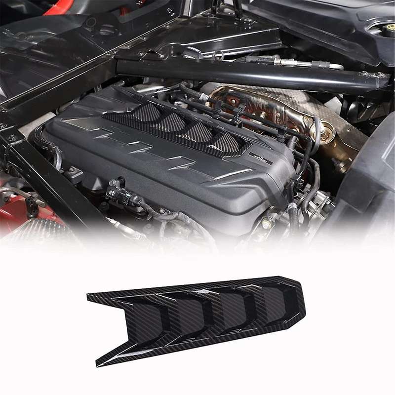 Engine Shroud Cover Panel Trims Cover for C8 2020-2024 Accessories ABS Carbon Fiber