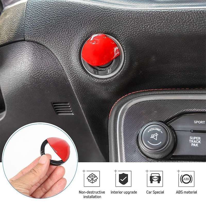 Engine Start Stop Button Cover Center Console Switch Trim for 2015-2019 Accessories