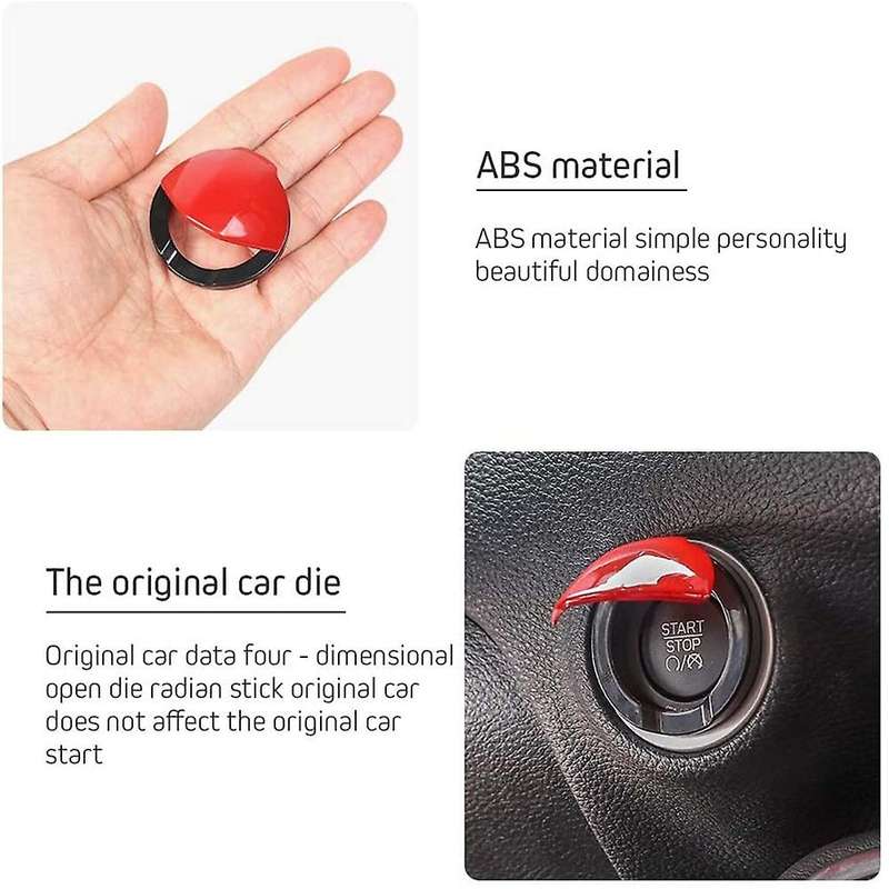 Engine Start Stop Button Cover Center Console Switch Trim for 2015-2019 Accessories