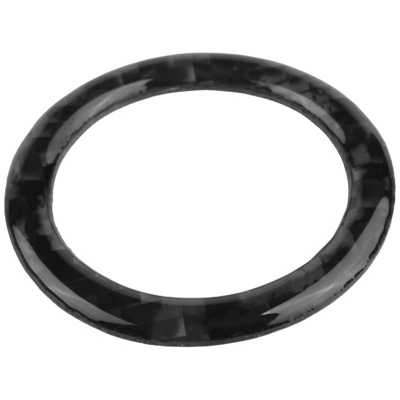 Engine Start Stop Button Replace Cover + Carbon Fiber Ignition Switch Trim Ring Sticker for E90 E92
