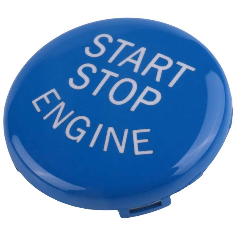 Engine Start Stop Button Replace Cover + Carbon Fiber Ignition Switch Trim Ring Sticker for E90 E92