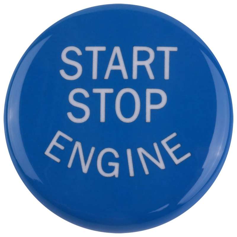 Engine Start Stop Button Replace Cover + Carbon Fiber Ignition Switch Trim Ring Sticker for E90 E92