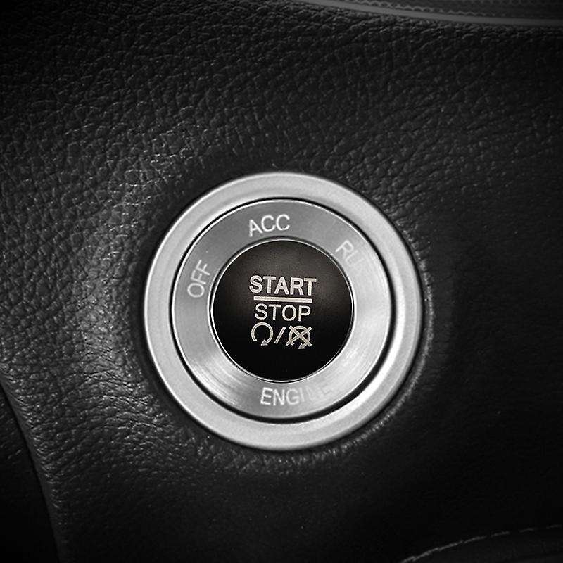 Engine Start Stop Button Knob Cover + Ring Trim Accessories for 2015-2020 Charger (Black)