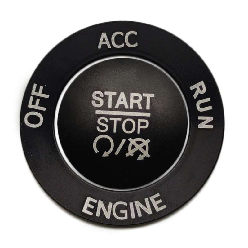 Engine Start Stop Button Knob Cover + Ring Trim Accessories for 2015-2020 Charger (Black)