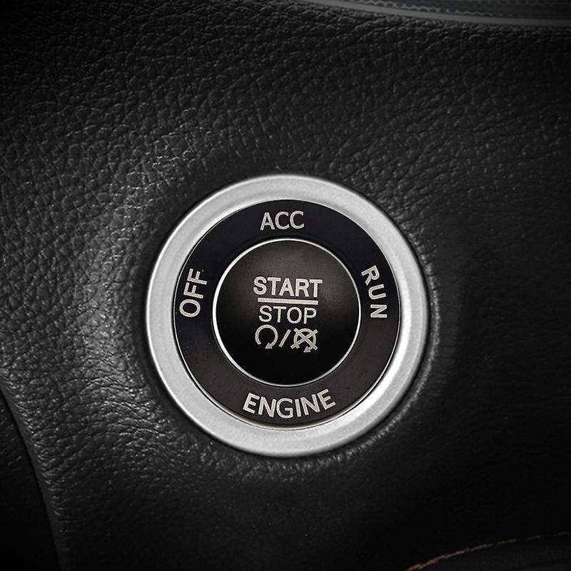 Engine Start Stop Button Knob Cover + Ring Trim Accessories for 2015-2020 Charger (Black)