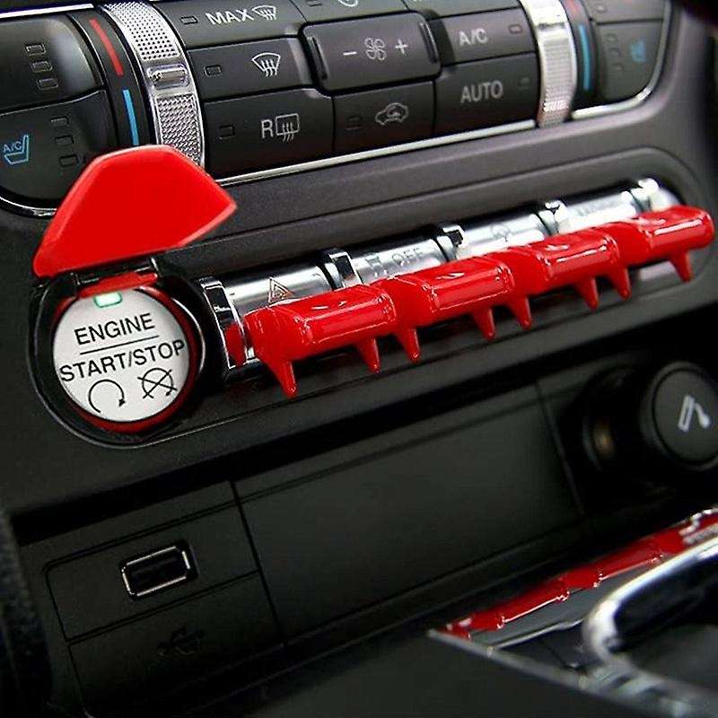 Engine Start/Stop Button Center Console Dashboard Button Switch Button Cover Trim for 2015-2017