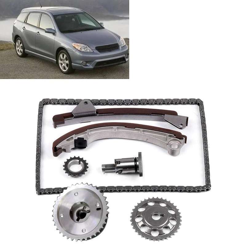 Engine Timing Chain Kit for 2000-2008 3zz-fe 1zz-fe Tensioner Guide Rail Crank Cam