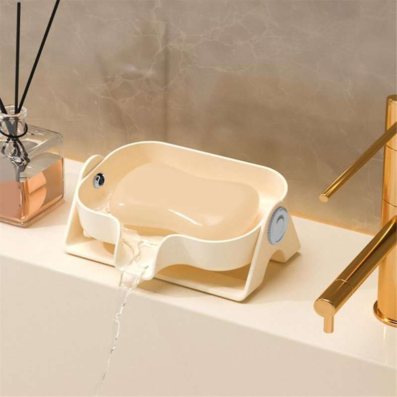 Enhanced Drainage Soap Dish, Adjustable Angle Soap Holder, Keep Soap Dry, Bar Soap Holder for Sink,