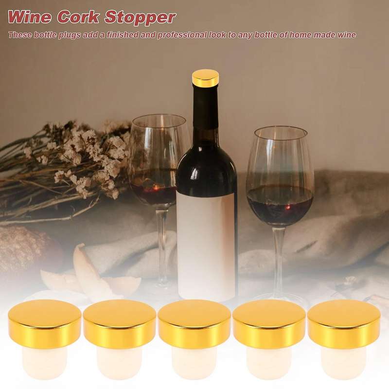 Environmentally Polymer T-shaped Stopper, Wine Cork Stopper, Wine Cork, 5 Pieces