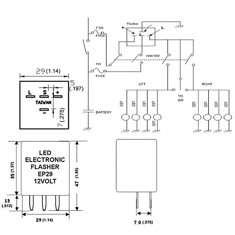 EP-29 LED Flasher Relay Fix Flash Turn Signal Decoder Equalizer