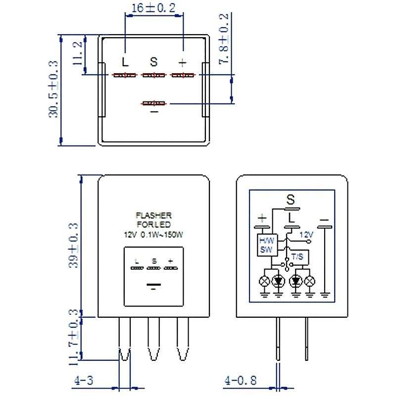 EP-29 LED Flasher Relay Fix Flash Turn Signal Decoder Equalizer