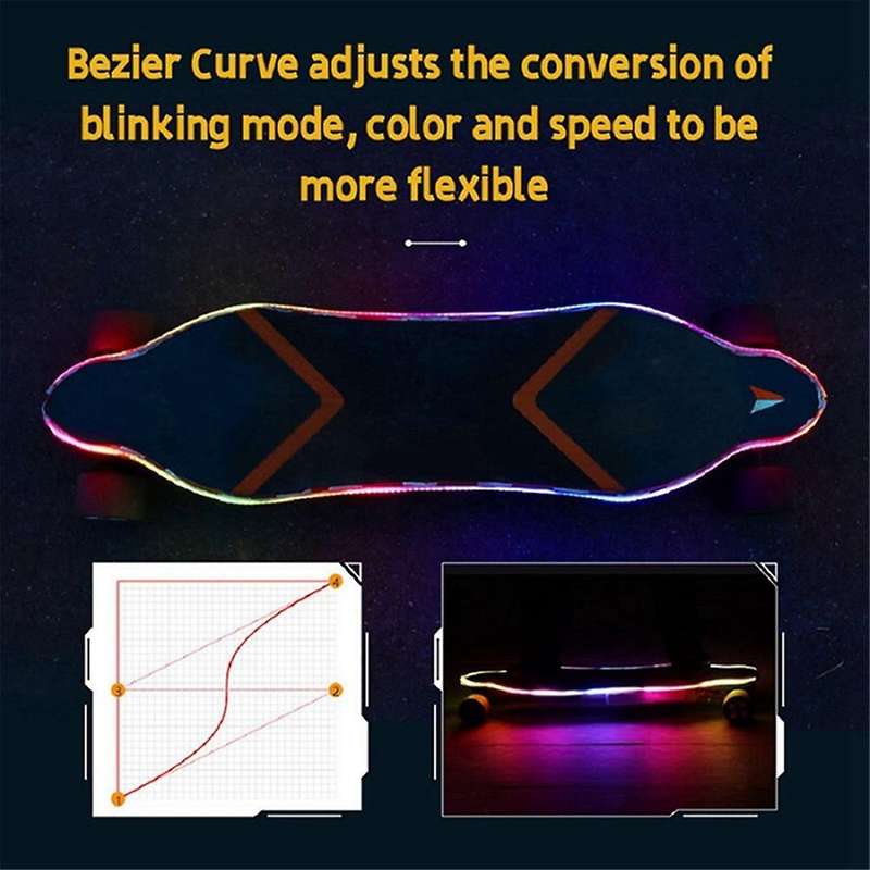 ESK8 RGB Light Controller for Electric Skateboard Compatible with /FSESC/Focbox LED Strip Controller