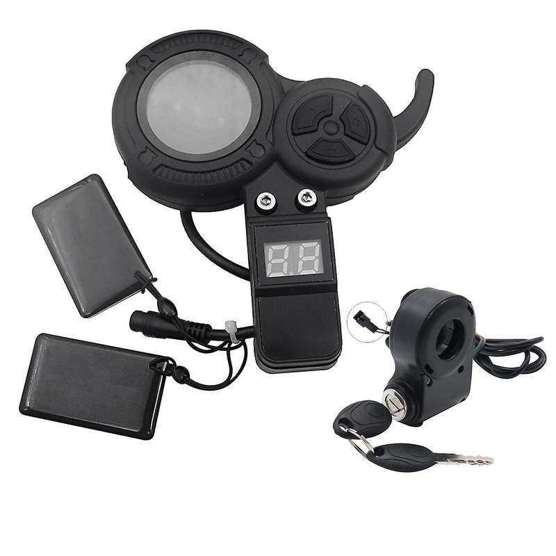 E-Scooter LCD Display+Lgnition Lock Key 36V-60V Throttle NFC Card for VSETT 8 8+ 9 9+ for ZERO 8 9 1