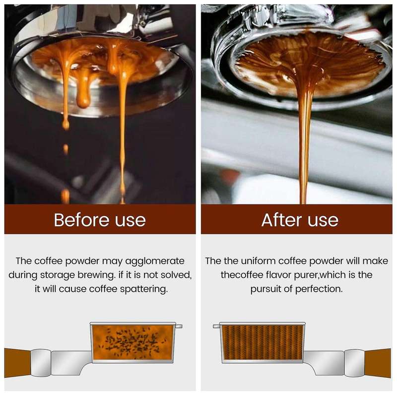 Espresso Coffee Stirrer with Coffee Tamper Mat, Coffee Stirring Tool for Espresso Distribution,Baris